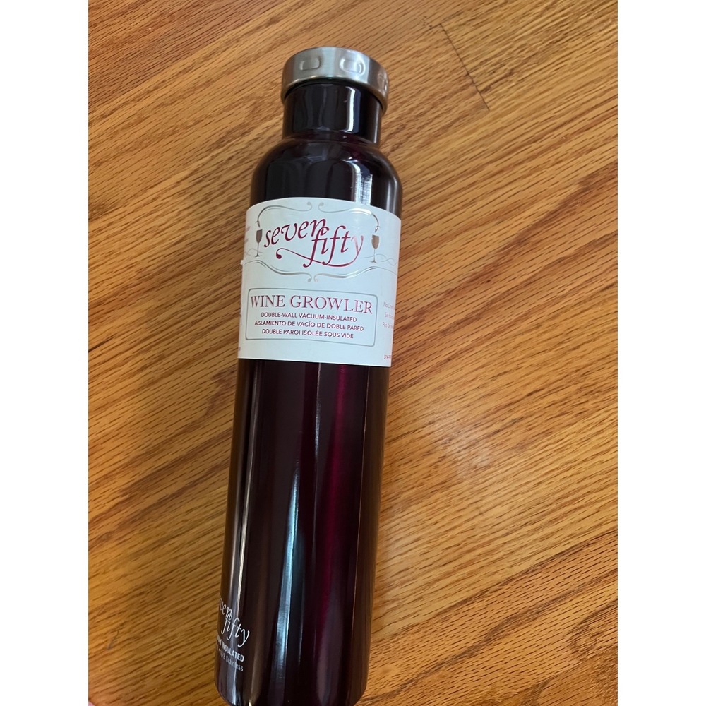 Seven Fifty Wine Growler 750ml Double Wall Vacuum Insulated Stainless Steel New